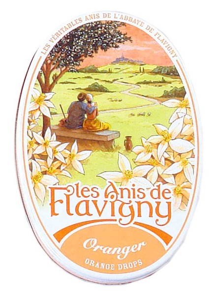 Les Anis de Flavigny Fleur d'Oranger Bonbons mit Orangengeschmack 50g Dose