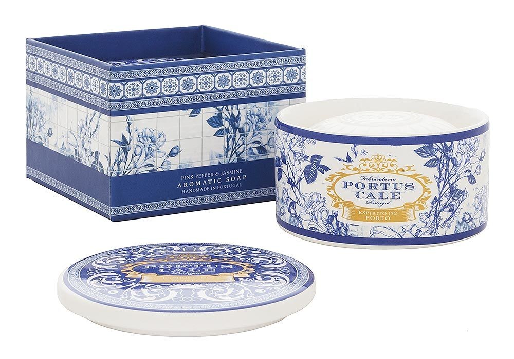 Castelbel Portus Cale Seife Gold & Blue in Keramik-Box Olivenöl-Seife – 150g
