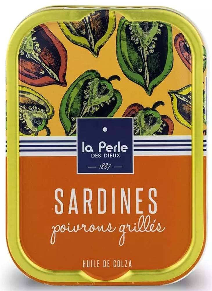 La Perle des Dieux Sardinen mit gegrillter Paprika und Rapsöl - Dose 115 g günstig online kaufen