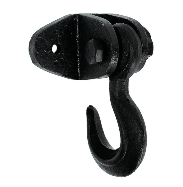 Deckenhaken schwingend Rustikal Wandhaken Gusseisen Schwarz Vintage-Stil 15cm