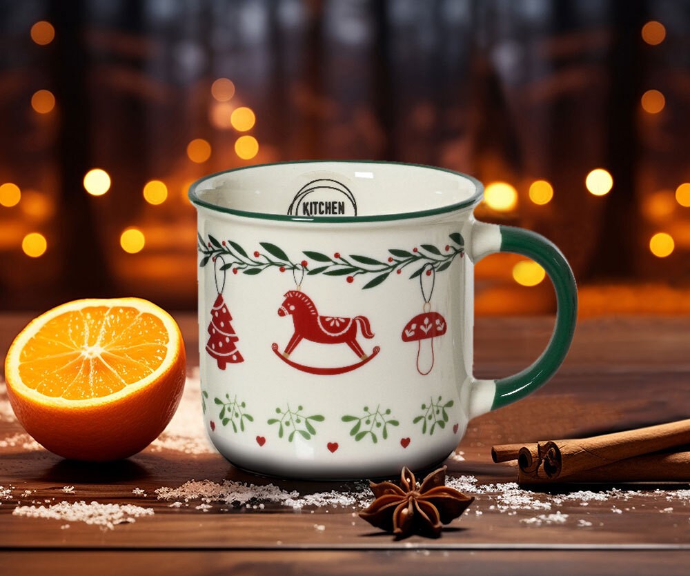 Weihnachtstasse Tasse Weihnachten Schaukelpferd Winter-Kaffeetasse Glühwein günstig online kaufen