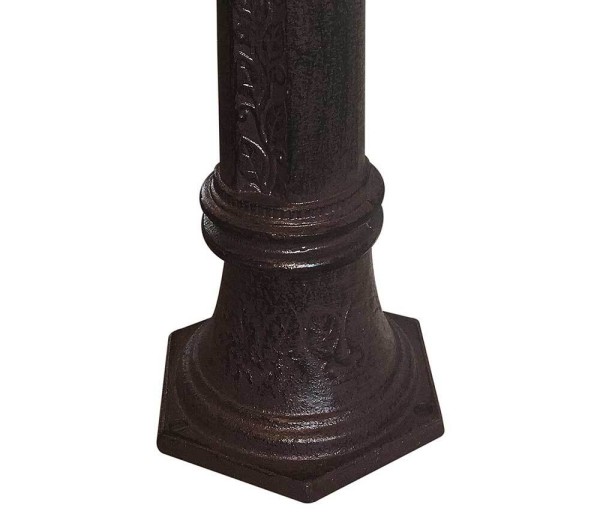 Wasserzapfsäule Wasserzapfstelle für Garten Standbrunnen Antik-Stil Braun 48cm