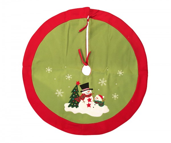 Abdeckung für Christbaumständer Verkleidung Hülle Winter Schneemann Schneeflocke