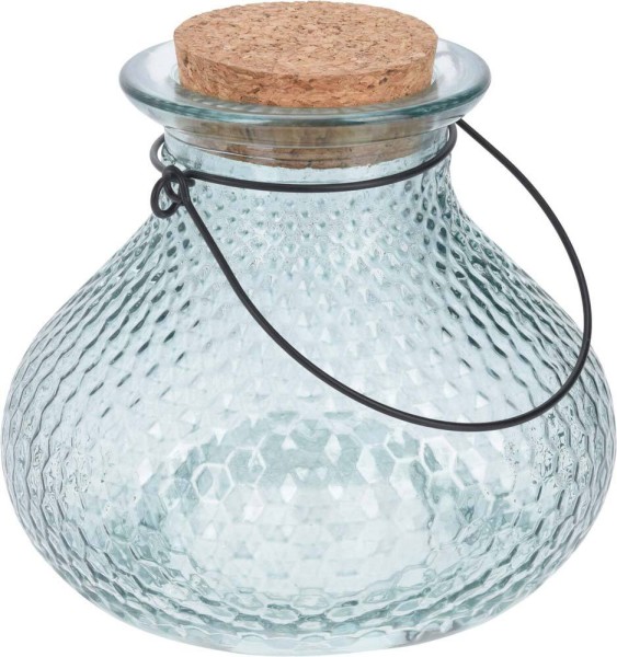 Wespenfalle Glas Klar zum Aufhängen Landhausstil Insektenfalle 13cm