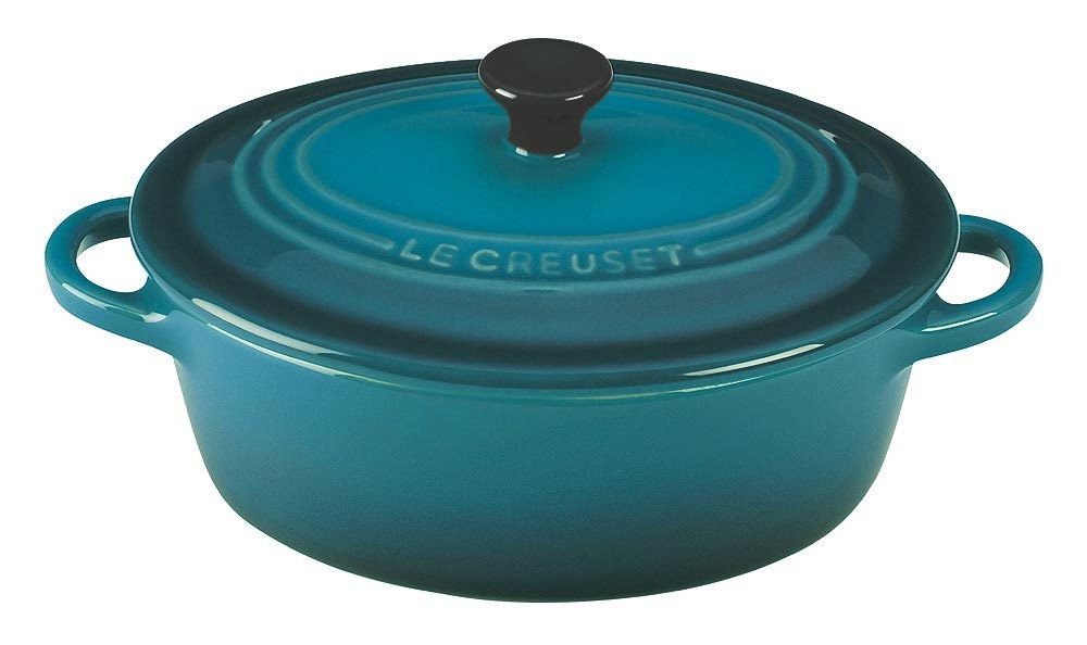 Le Creuset Mini-Cocotte Oval Steinzeug Deep Teal 12cm Le Creuset Mini-Cocotte Oval Steinzeug Deep Teal 12cm