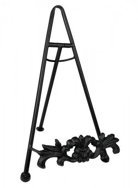 Buchstütze Nostalgie Buchständer Eisen Schwarz Antik-Stil Kochbuchhalter Vintage