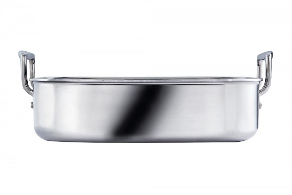 Le Creuset Bratreine quadratisch 3-Ply Edelstahl 26cm