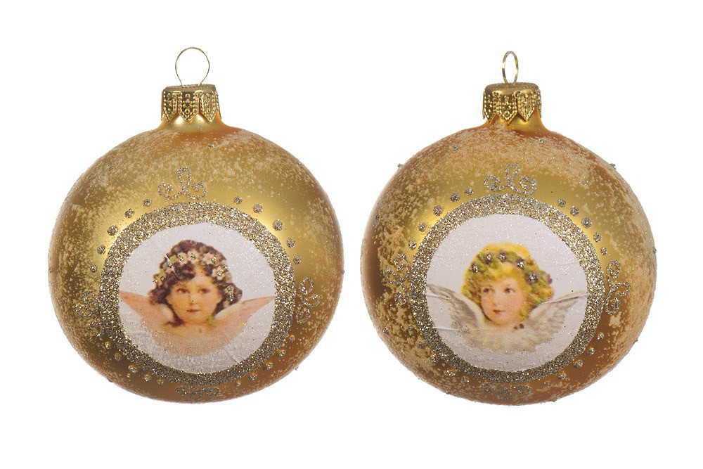 Weihnachtsbaumkugeln Gold Glas