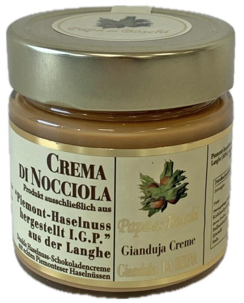 Papa dei Boschi Gianduja Creme La Reina Haselnusscreme Piemont