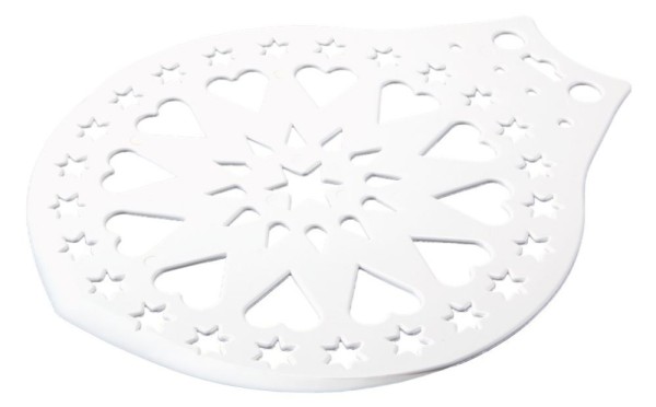 Städter Kuchenheber & Verzierschablone 28cm Weiß Kunststoff
