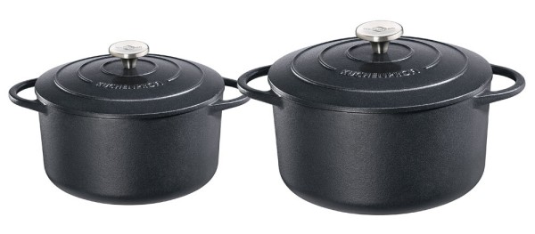 Küchenprofi Bratentopf Rund PROVENCE Schwarz Bräter Classic Black