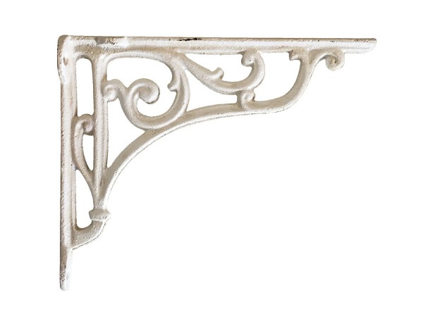 Regalträger Regalhalter Regalwinkel Gusseisen Shabby Antik-Stil Weiß 17x20,5cm