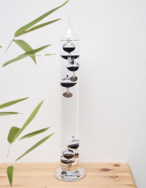 Galileo Thermometer Galileisches Glasthermometer Flüssigkeitsthermometer 39cm