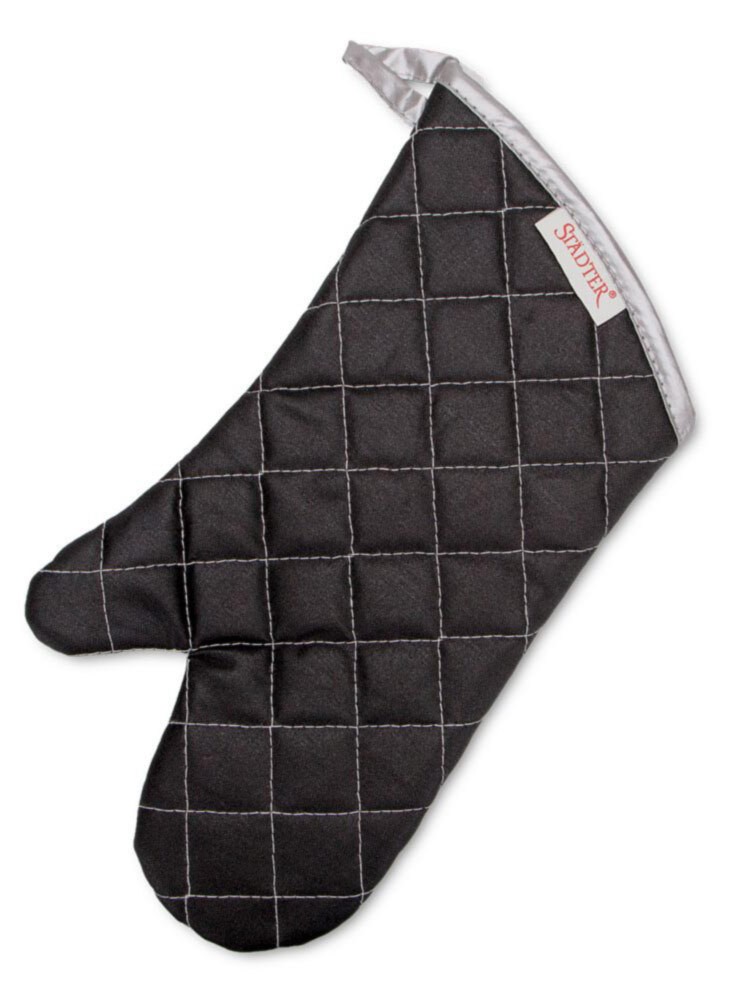 Städter Backhandschuh Baumwolle schwarz hitzebeständig 41×21 cm
