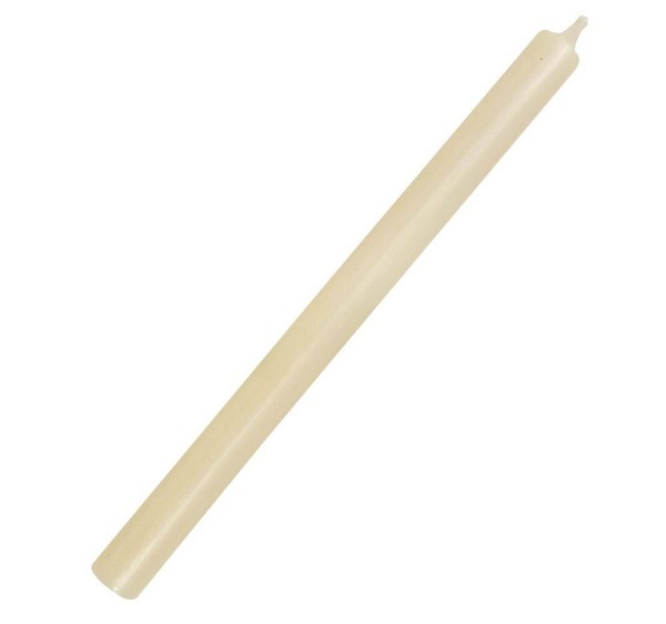 Stabkerze Champagner Creme Weiß Durchgefärbt 28 cm Lang Tropffrei Premium