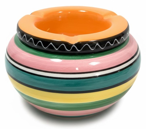 Sturmaschenbecher XL Keramik 14 cm Windaschenbecher für draußen