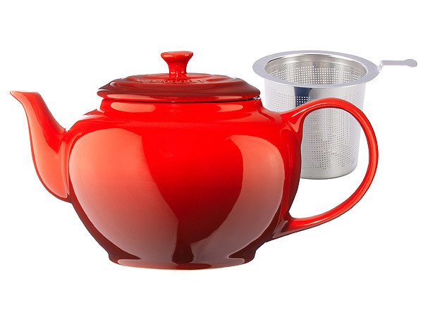 Le Creuset Klassische Kanne mit Siebeinsatz Steinzeug Kirschrot 1,3L