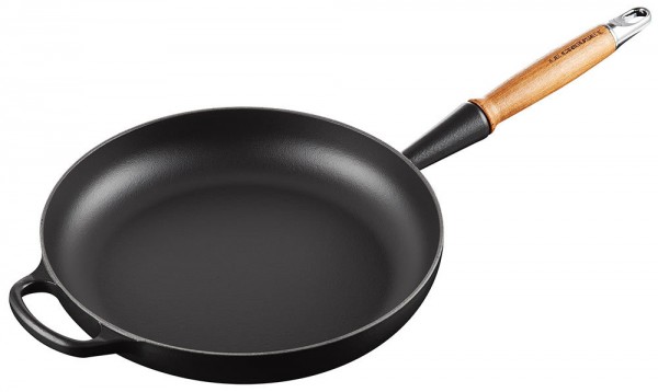 Le Creuset Bratpfanne mit Holzgriff Signature Gusseisen Schwarz