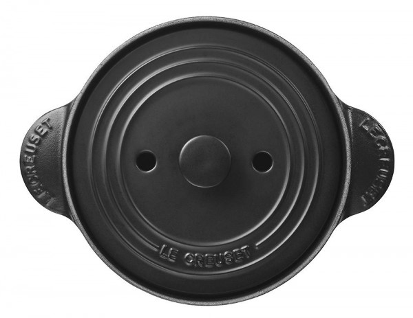 Le Creuset Cocotte Every Gusseisen mit Poteriedeckel Schwarz 18cm