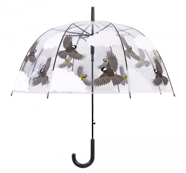 Regenschirm Vögel beidseitig Transparent Stockschirm Durchsichtig