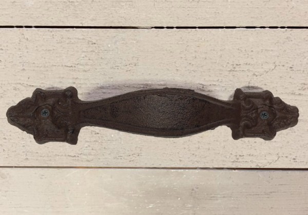 Rustikaler Griff Schubladengriff Möbelgriff Gusseisen Antik-Braun 17,5cm
