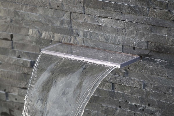 Ubbink Niagara 60 LED Wall Wasserfall Element Edelstahl Beleuchtet
