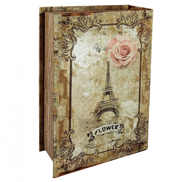Hohles Buch Eiffelturm Paris mit Geheimfach Vintage Buchversteck Antik-Stil