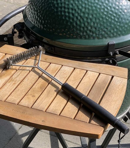 Grillbürste Langer Griff Edelstahl Borsten Dreieckig 51cm Holzkohle- & Gasgrill