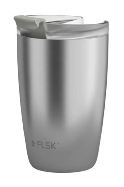 FLSK CUP Kaffeebecher Stainless STNLS Coffee to go-Becher Edelstahl