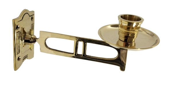 Klavierleuchter Wandkerzenhalter Art Deco Schwenkbar Messing Poliert Antik-Stil