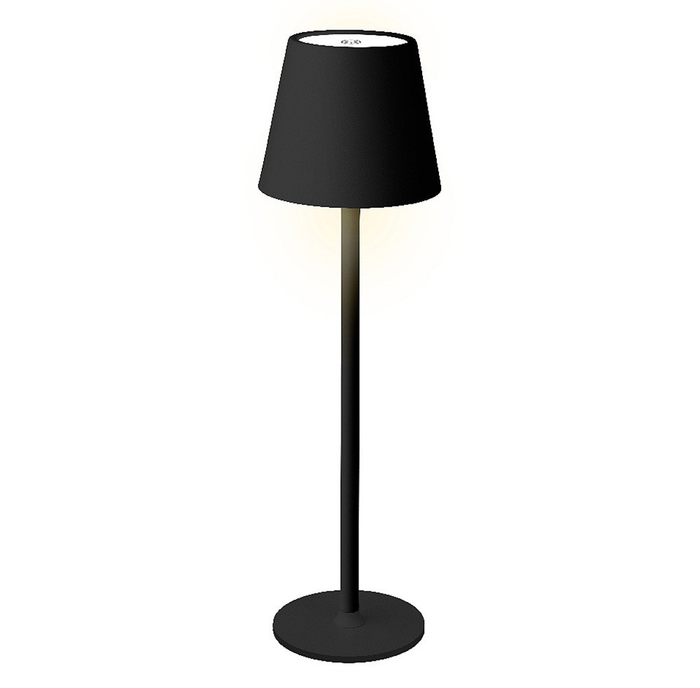 LED Tischlampe Kabellos Dimmbar Touch Schwarz USB Outdoor Leuchte Warmweiß günstig online kaufen
