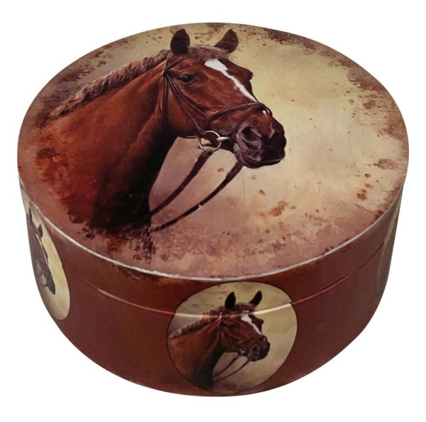 Aufbewahrungsbox mit Deckel Pferd Aufbewahrungsdose Schatulle Pferdemotiv 26cm