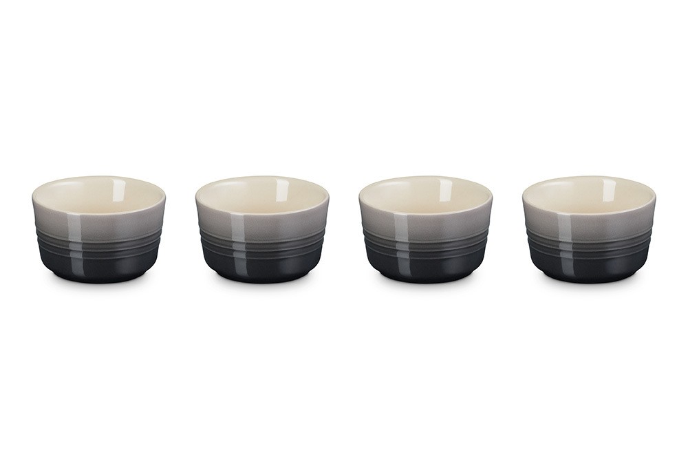Le Creuset Förmchen 4er-Set Steinzeug Flint Grau 100ml