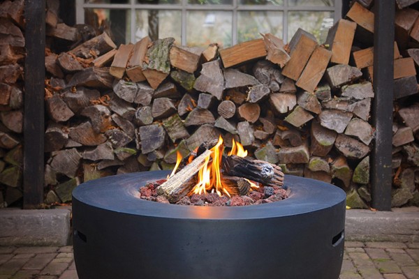 Happy Cocooning Feuertisch Bowl grau 910 x 460 mm