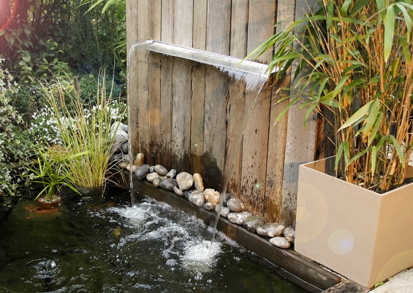 Ubbink Niagara 90 LED Wall Wasserfall Element Edelstahl Beleuchtet