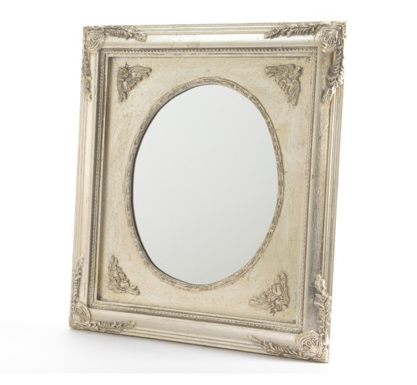 Wandspiegel Barock Spiegel Silber Champagner für Kommode Flur 40x35cm