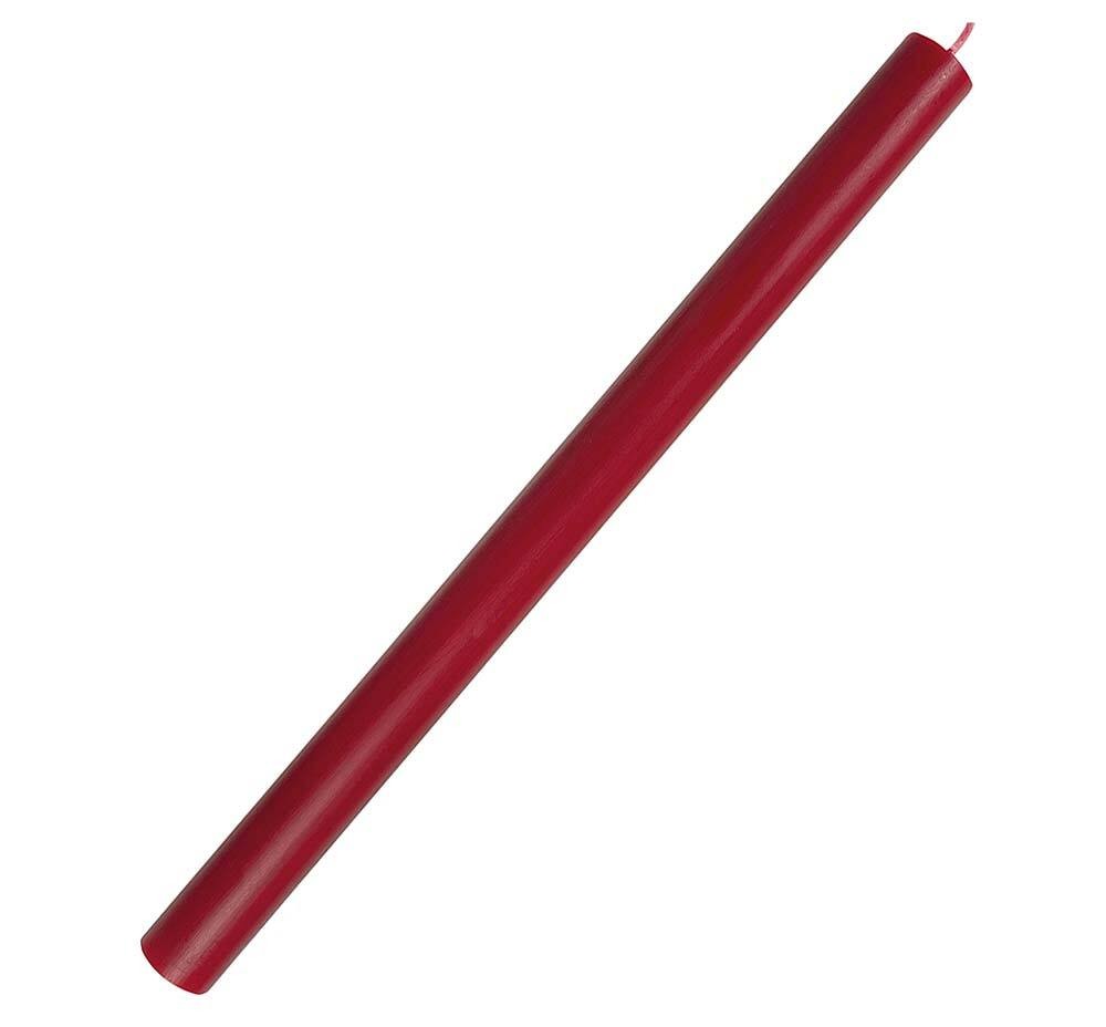Stabkerze Antik Rot Durchgefärbt 29 cm Lang Tropffrei Premium 1 Stück