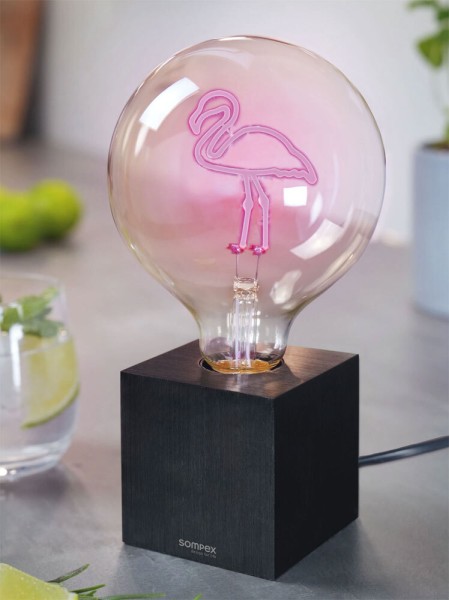 Sompex Flamingo Rosa LED Filament Leuchtmittel Glühbirne E27