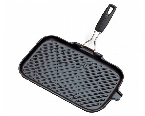 Le Creuset Steakgrillpfanne Rechteckig Gusseisen Schwarz 36cm