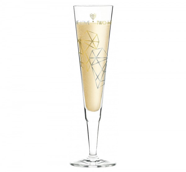 Ritzenhoff Champagnerglas mit Stoffserviette Champus Design A. Schiewer H18