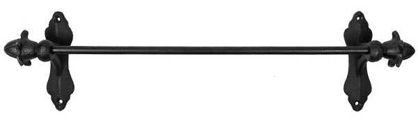 Handtuchhalter Schwarz Gusseisen Vintage-Stil Handtuchstange Wandmontage