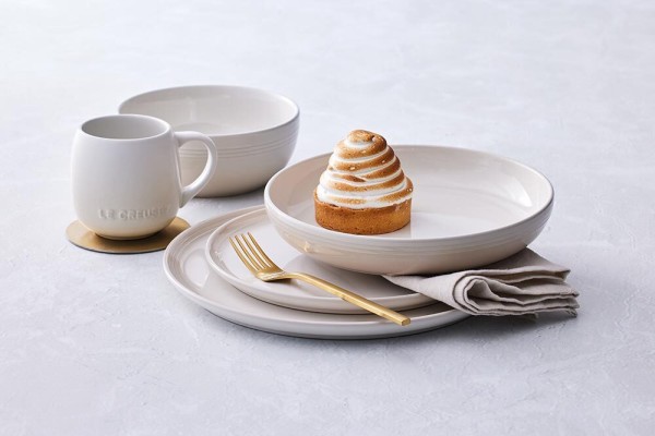 Le Creuset Frühstücksteller Coupe Steinzeug Meringue 22cm