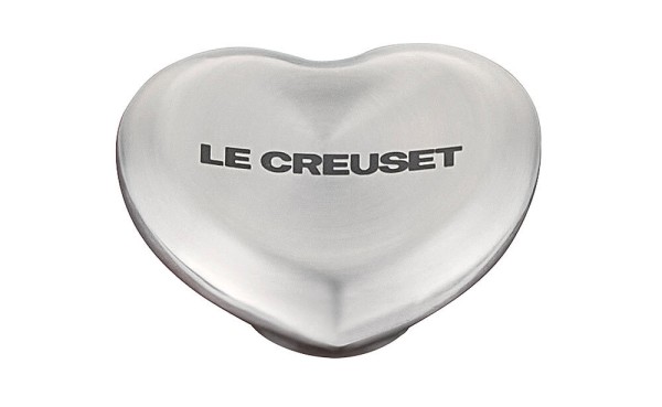 Le Creuset Herzknauf Deckelknopf Herzform Edelstahl