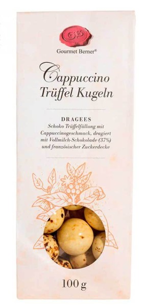 Gourmet Berner Cappuccino Trüffel Kugeln 100 g