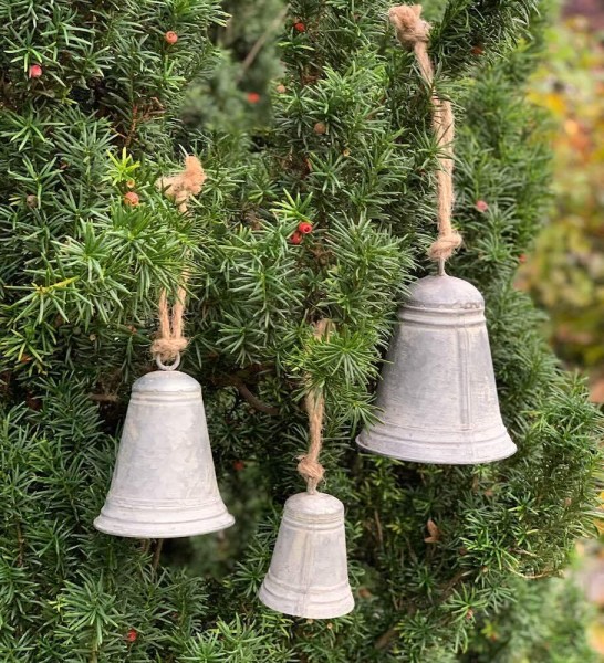 Glocken-Set Zink Weihnachtsglocke 3 Stück Nikolaus Weihnachtsdeko
