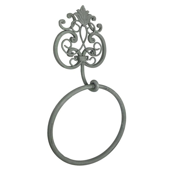 Handtuchring Grau Shabby Chic Vintage-Stil Handtuchhalter Eisen Landhaus