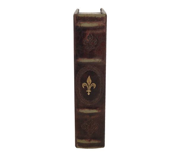 Hohles Buch mit Geheimfach Wappen Lilie Antik-Stil Buchversteck Aufbewahrungsbox
