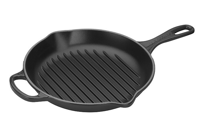 Le Creuset Grillpfanne Rund Signature Gusseisen Schwarz 26cm
