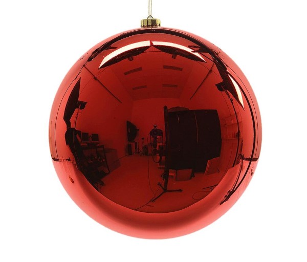 12 x Große Weihnachtskugel 20 cm Rot Wetterfeste XL Christbaumkugel Außen Innen