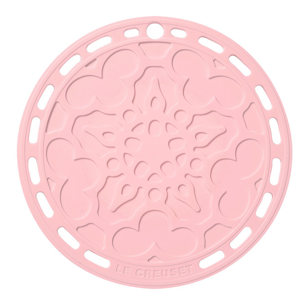 Le Creuset Silikon Untersetzer Tradition Rund Shell Pink 20cm